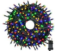 Guirlande Lumineuse Exterieure Intérieur 10m/100LEDs Guirlande Lumineuse Sapin en 8 Mode, Étanche IP44, Minuterie, Fonction Mémoire, Deco Noel Exterieur pour Chambre, Mariage, Fête, Multicolore