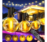 Guirlande Lumineuse Exterieure LED Guirlande - 30M G40 Ampoules Guinguette Exterieur avec Télécommande IP44 Imperméable Chaîne Lumiere Exterieur et Intérieur pour Jardins Terrasse Mariage Pergola