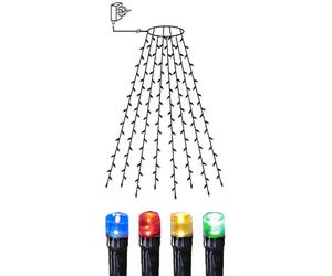 Guirlande lumineuse extérieure LED IP44 LED 160X0,062W en matière synthétique noir 200x0x2000mm