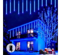 Guirlande Lumineuse Exterieure Noel,50cm Lumières de Noël Pluie Météorites 288 LED Imperméable Lumières Guirlande Décoration avec 8 Tubes pour Noël Balcon Mariage Fête Soirée Maison Arbre Sapin Jardin