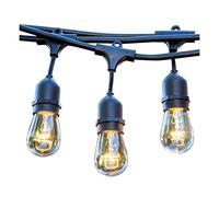 Guirlande lumineuse extérieure raccordable 42m avec 100 ampoules LED filament E27 blanc chaud MAFY LIGHT