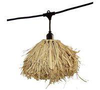 Lumisky Guirlande extérieure FRUFRU LIGHT 7 ampoules E27 LED blanc chaud abat-jour jute bohème