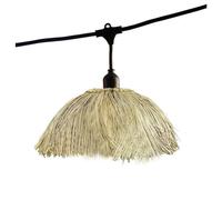 Guirlande lumineuse extérieure raccordable 6m avec 7 ampoules LED filament E27 blanc chaud HAVANA STRING LIGHT Abat-jour en paille bohème