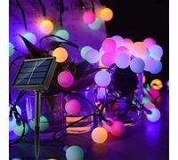 Guirlande Lumineuse Extérieure Solaire, 20 LED 5M Lampe Décorative Mini Boule étanche 8 Modes Pour Pour Jardin Terrasse Balcon Patio Pergola Arbre Fête De Noël (32M300LED, Multicolore)