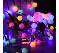 Guirlande Lumineuse Extérieure Solaire, 20 LED 5M Lampe Décorative Mini Boule étanche 8 Modes Pour Pour Jardin Terrasse Balcon Patio Pergola Arbre Fête De Noël (Multicolore)