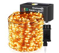 Guirlande Lumineuse Fil de cuivre,100M 1000 LEDs lumières de Noël Décoration Extérieur Intérieur Étanche avec Adapteur Alimentation,Chaine de Lampe pour Arbre,Fête,Mariage,Jardin,Maison, Blanc Chaud