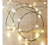 Guirlande Lumineuse Fil Vert Foncé 50 Micro LED Blanc Chaud