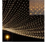 Guirlande lumineuse Filet rideau Lumineux 160 LED blanc chaud Décoration Fêtes