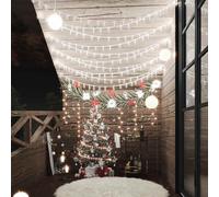 Vidaxl Guirlande Lumineuse Globe 20 M 200 Led Blanc Froid 8 Fonctions