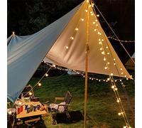 Guirlande lumineuse globe de 10 m avec 80 LED, étanche IP44, chargement USB, éclairage de terrasse à suspendre pour tente, camping, cour, fête, mariage