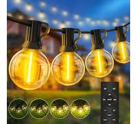 Guirlande Lumineuse Guinguette Exterieur Led : 20M/65.5FT Guirlandes Lumineuses Exterieure 25+2 G40 Ampoule Jardin Terrasse Lampe IP44 Imperméable Extérieur lumineuses Extérieure Electrique Lumiere