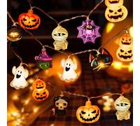 Guirlande Lumineuse Halloween, 3 M 20 LEDs Guirlande Lumineuse Halloween Fantôme, Halloweens Lights, Convient pour Halloweens, Le Carnaval, La Décoration Intérieure Et Extérieure/C