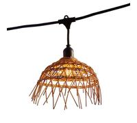 Lumisky Guirlande extérieure HAWAII LIGHT 6m 10 ampoules LED E27 blanc chaud abat-jour polyrotin