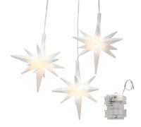 Guirlande Lumineuse Intérieur，Étoile Lumineuse 3D Avec Éclairage LED，Fonction Timer ，Llluminable Avec Pile ，Étoile de Noël en Suspendre Décoration Pour Fenêtre Noël Anniversaire Intérieur et É
