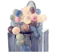 Guirlande lumineuse intérieure - LUNAVO - 3m - 20 boules - Coton - Batterie