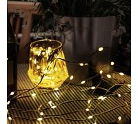 Luminaire de Jardin Guirlande Lumineuse Décoratif Balcon 10x LED Extérieure Noir