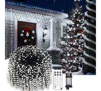 Guirlande Lumineuse LED, 2200 LED Blanc Froid Noël Guirlande Lumineuse D'extérieur avec 12 Modes et Minuterie pour Jardin, éclairage de Noel avec Télécommande pour arbre de Noël, Fête Jardin Fenêtre