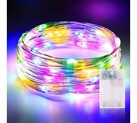 Guirlande Lumineuse LED à Piles 3 Mètres 9.85FT 30LED Micro Guirlande Led Pile Interieur et Extérieur pour Chambre Noël Mariage Sapin Bocaux Décoration (1 Pièce, Coloré)