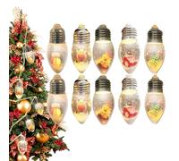 Guirlande Lumineuse LED À Piles Noël,Luminaire Féerique avec Bulbes Globe Neigeux - Décoration Fête pour Jardin Clôture Fenêtre Patio