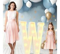 Guirlande Lumineuse LED Alphabet For Anniversaire, 1,2 M De Large, En Carton, À Monter Soi-même, Décorations Remise Diplôme, Mariage Maison(W,70cm/2.3ft)
