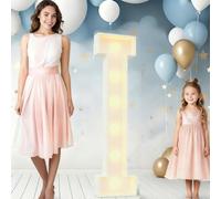 Guirlande Lumineuse LED Alphabet For Anniversaire, 1,2 M De Large, En Carton, À Monter Soi-même, Décorations Remise Diplôme, Mariage Maison(I,100cm/3.3ft)