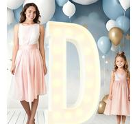 Guirlande Lumineuse LED Alphabet For Anniversaire, 1,2 M De Large, En Carton, À Monter Soi-même, Décorations Remise Diplôme, Mariage Maison(D,100cm/3.3ft)