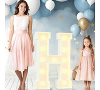 Guirlande Lumineuse LED Alphabet For Anniversaire, 1,2 M De Large, En Carton, À Monter Soi-même, Décorations Remise Diplôme, Mariage Maison(H,100cm/3.3ft)