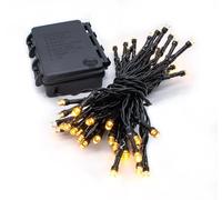 Guirlande lumineuse LED avec 48 LED en blanc chaud - intérieur et extérieur - Piles voiture avec minuterie