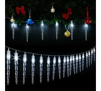 Guirlande lumineuse 40 Stalactites LED Noël Bleu Intérieur et extérieur fêtes