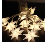 Guirlande lumineuse LED Batterie 1,35m 6 étoiles blanc chaud 6/18h Timer