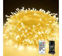 Guirlande lumineuse LED d'extérieur alimentée par électricité 30 m 300 LED avec télécommande, minuterie, fonction mémoire, 8 modes, IP65 étanche, pour intérieur et extérieur, jardin, fête, mariage,