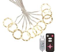 Guirlande Lumineuse LED d'extérieur et d'intérieur avec télécommande USB et Fil de cuivre avec 6 Modes Rideau Lumineux, Fille, Atrium, fête, décoration de la Maison, décoration de Patio, affichages d