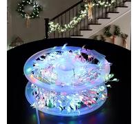 Guirlande lumineuse LED en fil de cuivre étanche avec 8 modes et télécommande, guirlande lumineuse scintillante pour sapin de Noël, mariage, fête ou décoration de la maison (multicolore, 3 m)