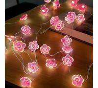 Guirlande lumineuse LED en fleurs de cerisier - 2 m - 20 LED - Batterie intérieure - Pour décoration de printemps, mariage, fleurs de cerisier