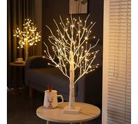 Guirlande Lumineuse LED en Forme De Bouleau, 144 Lumières Blanc Chaud, Branches Flexibles À Faire Soi-même avec Minuterie, for Noël, Mariage, Anniversaire