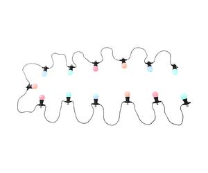 Guirlande lumineuse LED Lampe d'extérieur Noir Opale Jardin Terrasse Longueur 12,5 m