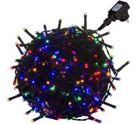 Guirlande lumineuse LED multicolore VOLTRONIC de 20 m - 200 LEDs - câble vert