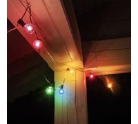 Guirlande lumineuse LED NIRVANA en verre pour fête extérieure Chaîne lumineuse 42 watts multicolore