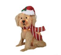 Guirlande lumineuse LED plate en acrylique en forme de chien pour décoration extérieure de Noël, économe en énergie et résistante aux intempéries (4)