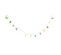 Guirlande lumineuse LED pour anniversaire, lampe suspendue à piles, lumière de fête, joyeux anniversaire, colorée