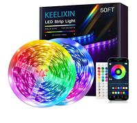 Guirlande lumineuse LED RVB de 50 m - LED Bluetooth - Pour chambre à coucher - Éclairage de chambre - Avec