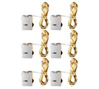 Guirlande lumineuse LED - s À piles, guirlande lumineuse LED en fil de cuivre | Matériau de qualité exceptionnelle à 3 piles boutons, petites lumières blanches chaudes imperméables pour chambre