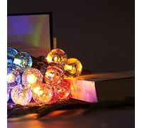 Guirlande Lumineuse LED Solaire d'extérieur et d'intérieur de 2,5 cm, 5 m, 20 LED (2 Fonctions), Jardin, Cour, Balcon, Guirlande Lumineuse sphérique décorative B
