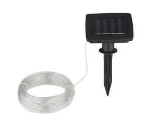 Guirlande lumineuse LED solaire Guirlande lumineuse solaire avec piquet Lampe LED multicolore enfichable Jardin LED, plastique noir, interrupteur, 50x LED, L 490 cm