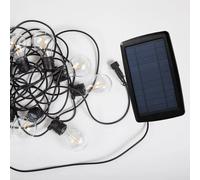 Guirlande Lumineuse LED Solaire IP44 Noire 2700 K Chaud 5 M Longue Extérieure