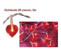 Guirlande lumineuse - LUNARTEC - Love - 3 m - Rouge - 20 ampoules