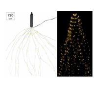 Guirlande lumineuse à effet cascade 20 fils / 720 LED couleur blanc chaud [Lunartec]