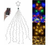 Guirlande lumineuse - LUNARTEC - Effet cascade - 320 LED - Bluetooth - Résistante à l'eau