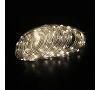 Guirlande Lumineuse M.TK Tube LED 10 m - 100 LED Blanc Chaud Extérieur/Intérieur Décoration Mariage, Fête, Noël avec 8 Modes et Luminosité Réglable