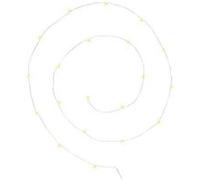 Guirlandes ""Anya"" 20 microLED à pile argent blanc chaud L190cm - Atmosphera Créateur d'intérieur
